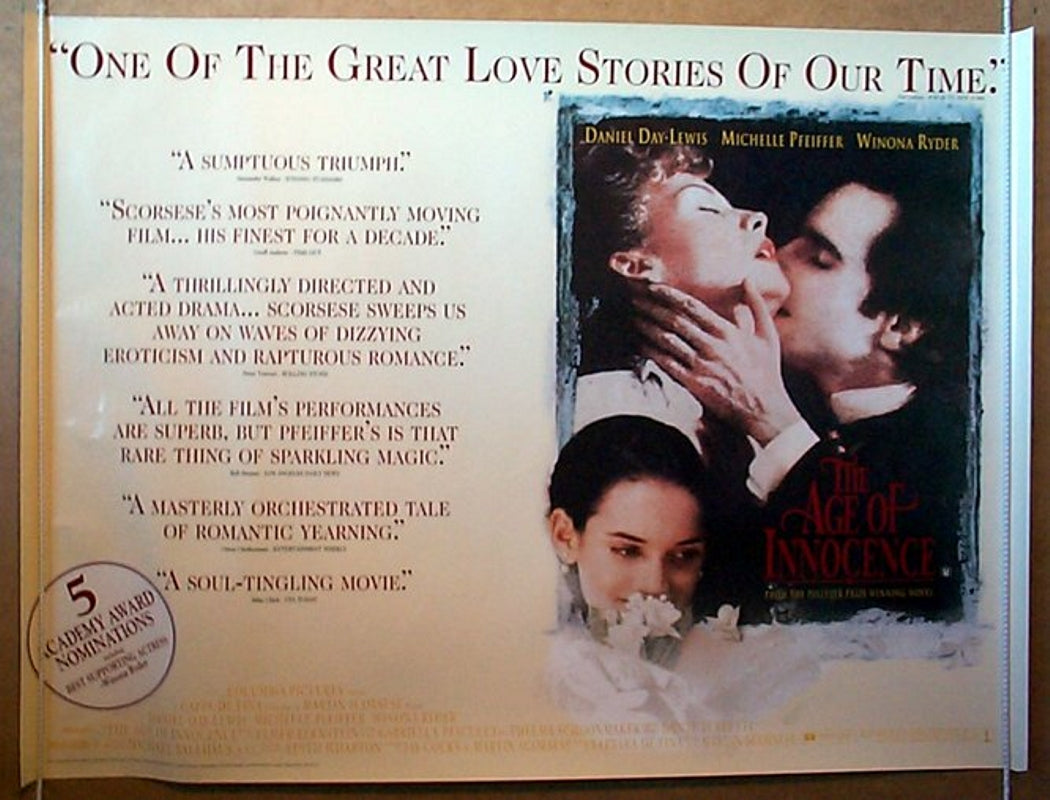 The Age Of Innocence  Original Quad Movie Poster  