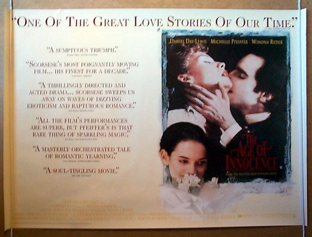 The Age Of Innocence  Original Quad Movie Poster  