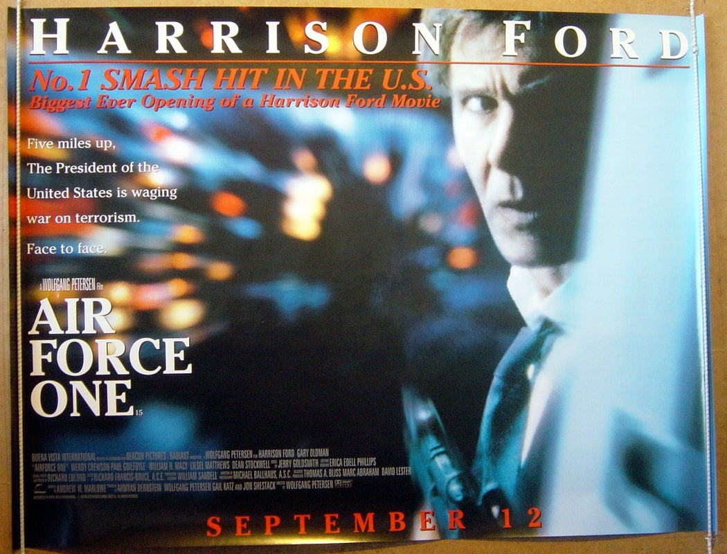 Air Force One  (Teaser)  Original Quad Movie Poster  