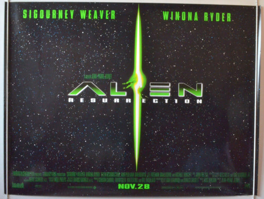 Alien : Resurrection  (Teaser Poster)  Original British Quad Poster - Movie Poster 