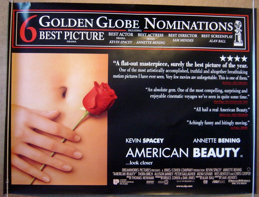 American Beauty  (Awards Version)  Original Quad Movie Poster  