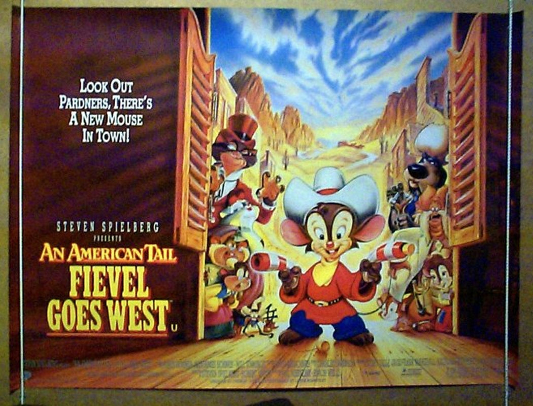 An American Tail : Fievel Goes West  Original Quad Movie Poster  