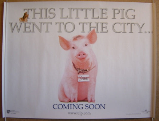 Babe : Pig In The City  (Teaser Original Quad Movie Poster)  Original Quad Movie Poster  