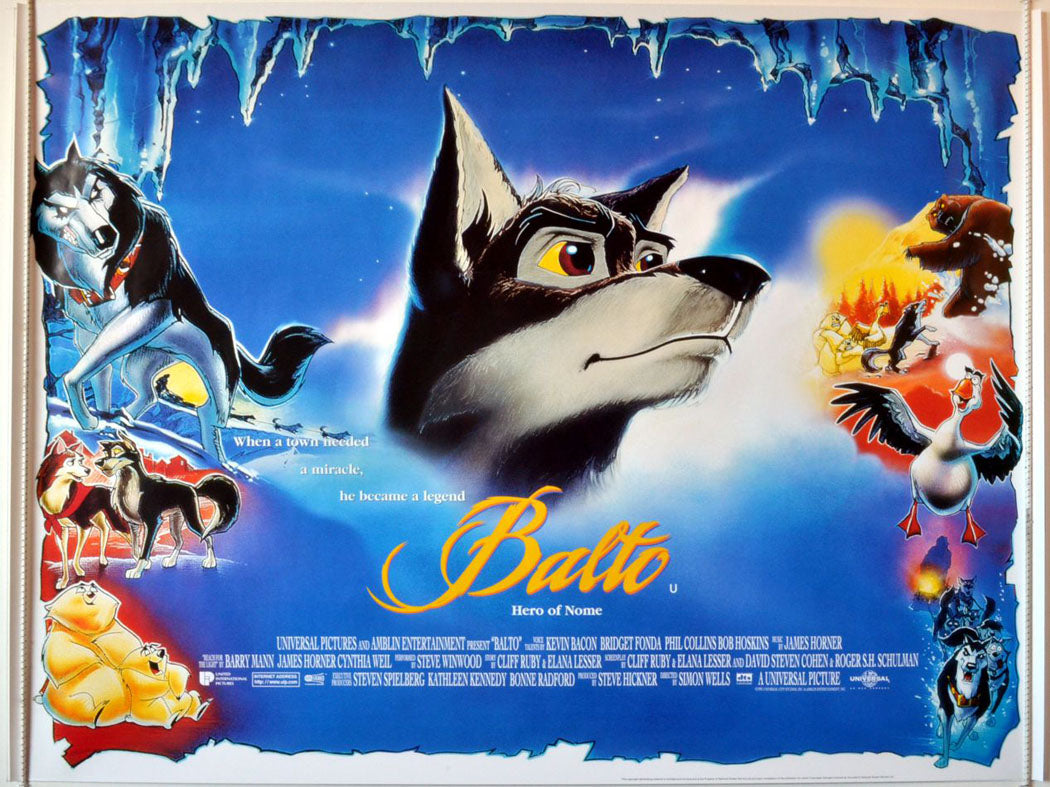 Balto : Hero Of Nome  Original Quad Movie Poster  