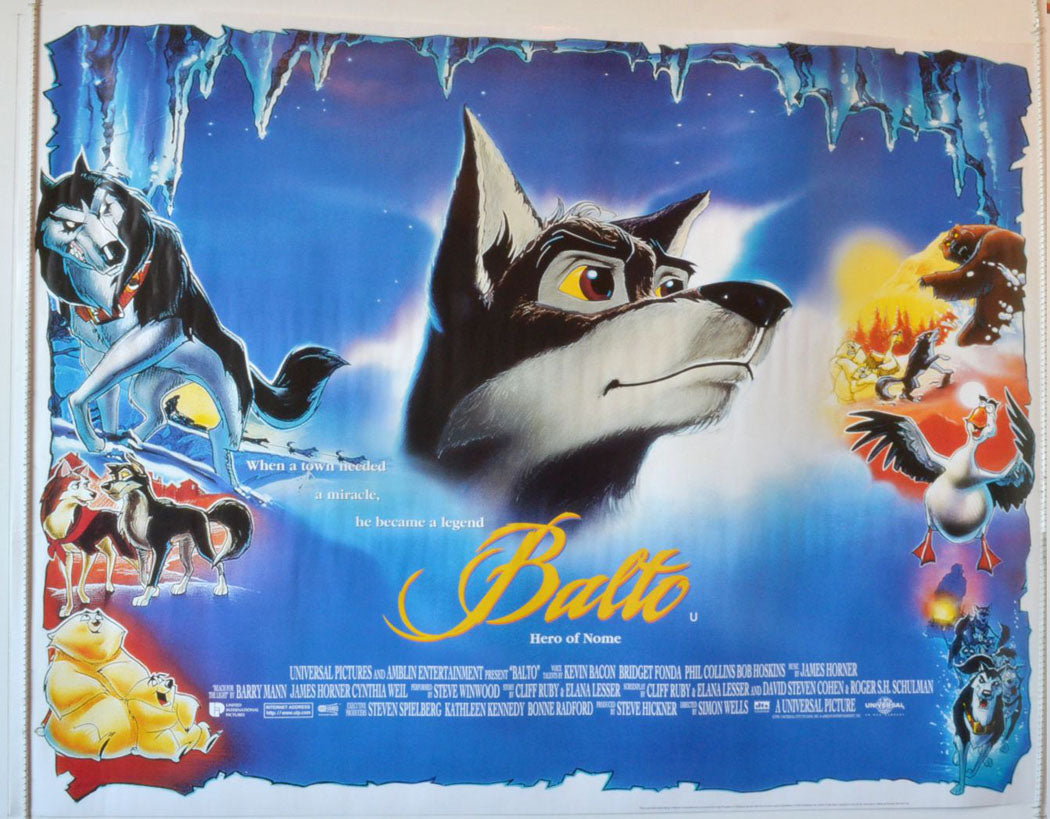 Balto : Hero Of Nome  Original Quad Movie Poster  