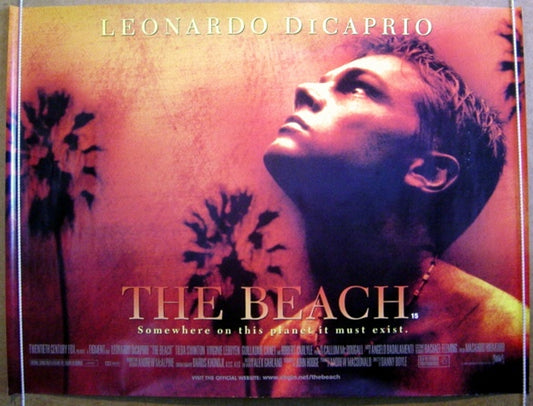 The Beach  Original Quad Movie Poster  