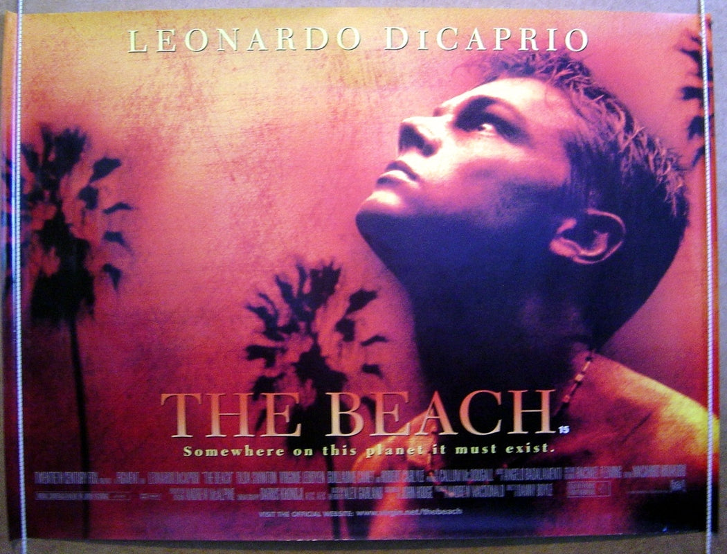 The Beach  Original Quad Movie Poster  