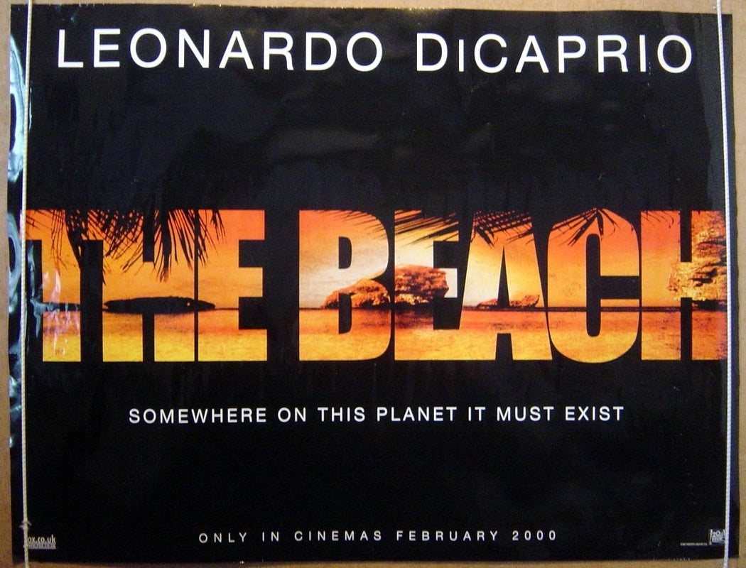 The Beach  (Teaser)  Original Quad Movie Poster  