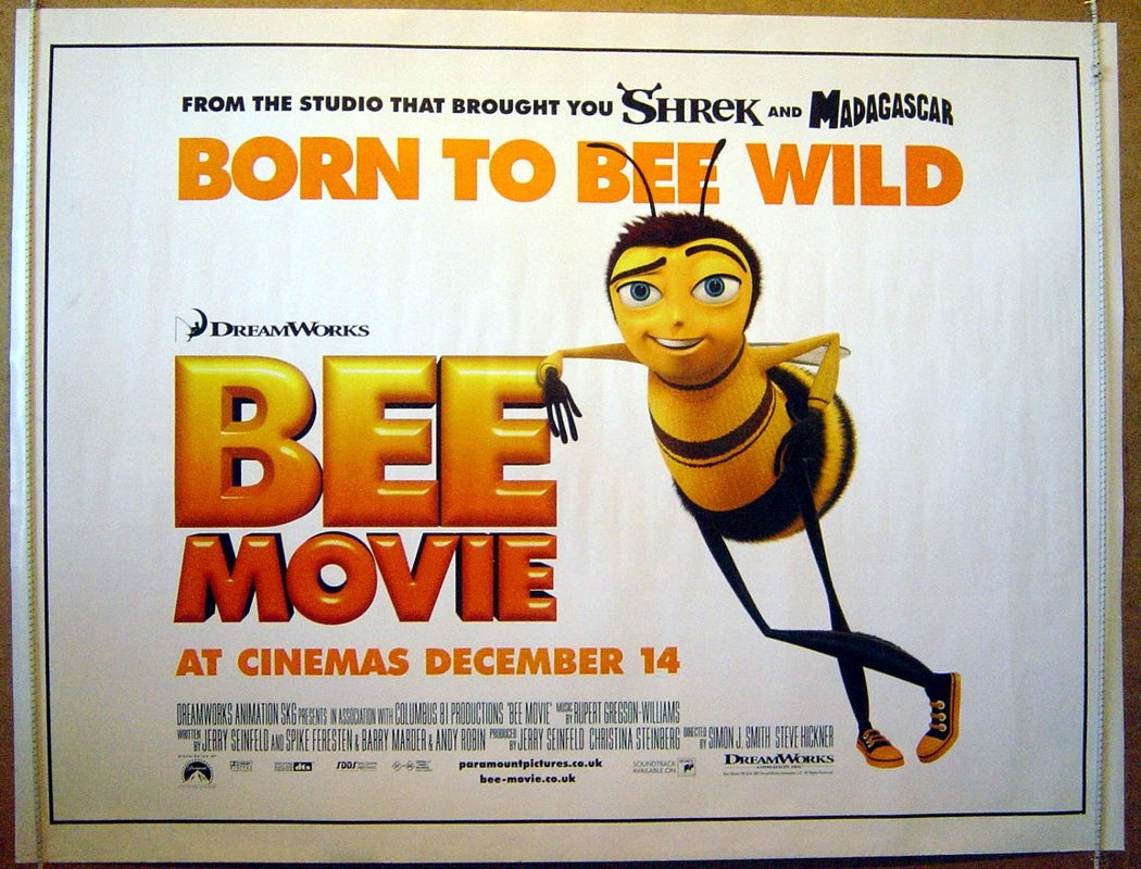 Bee Movie  Original Quad Movie Poster  