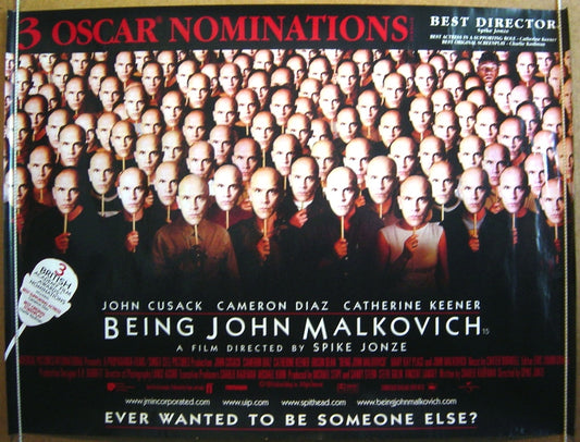 Being John Malkovich  Original Quad Movie Poster  