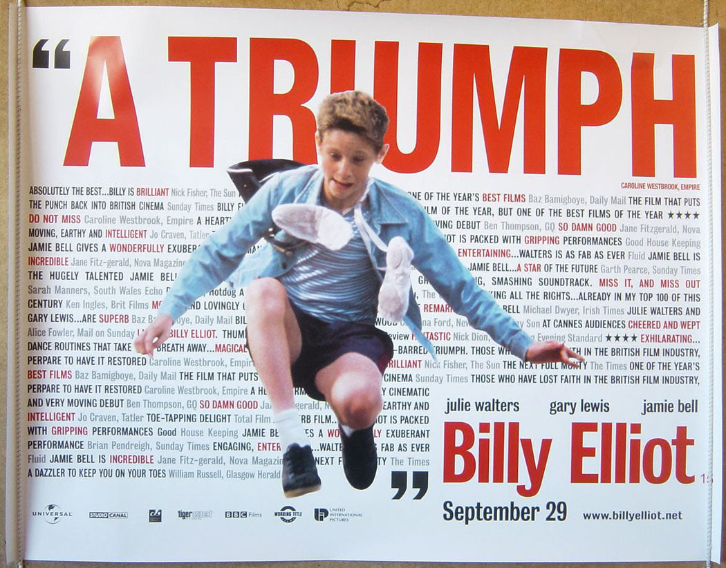 Billy Elliot  (Quotes Version)  Original Original Quad Movie Poster  