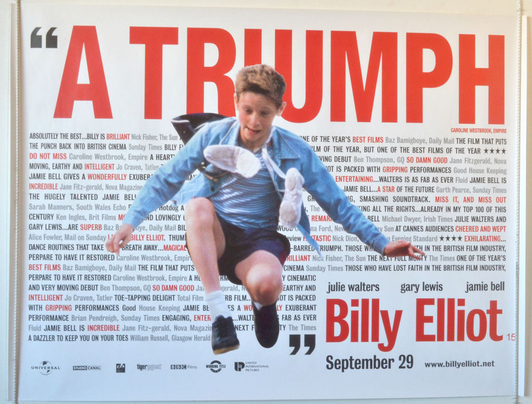 Billy Elliot  (Quotes Version) Original British Quad Poster - Movie Poster 