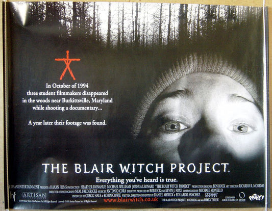 The Blair Witch Project  Original Quad Movie Poster  