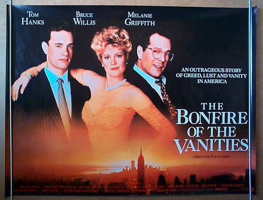 Bonfire Of The Vanities  Original Quad Movie Poster  