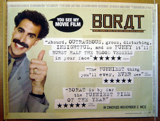 Borat  Original Quad Movie Poster  