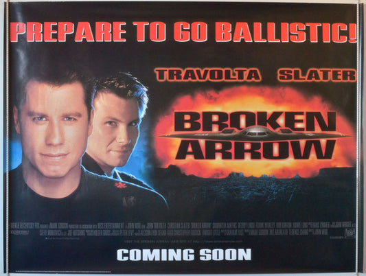 Broken Arrow  (Teaser Quad Poster)  Original British Quad Poster - Movie Poster 