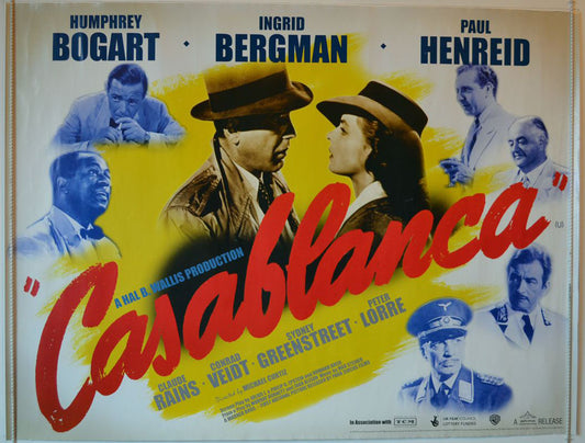 Casablanca  Original Quad Movie Poster  