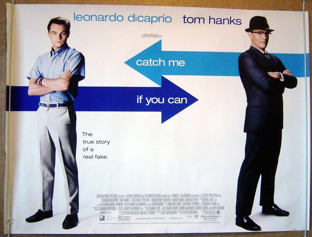 Catch Me If You Can  Original Quad Movie Poster  