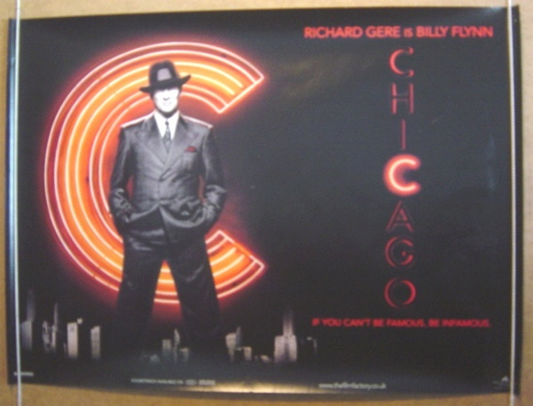 Chicago  (Teaser Quad : Billy Flynn Version)  Original Quad Movie Poster  