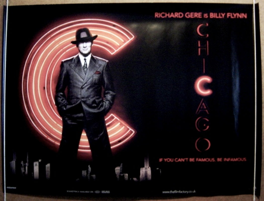 Chicago  (Teaser Quad : Billy Flynn Version)  Original Quad Movie Poster  