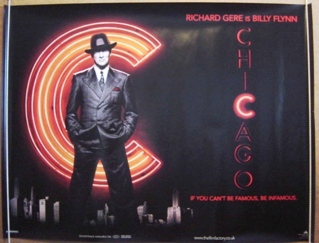 Chicago  (Teaser Quad : Billy Flynn Version)  Original Quad Movie Poster  