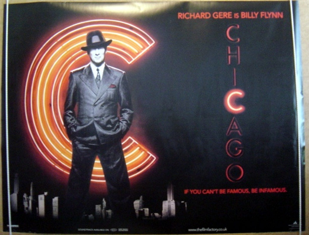 Chicago  (Teaser Quad : Billy Flynn Version)  Original Quad Movie Poster  