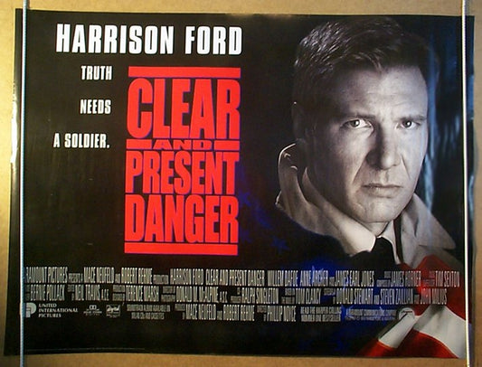 Clear And Present Danger  Original Quad Movie Poster  