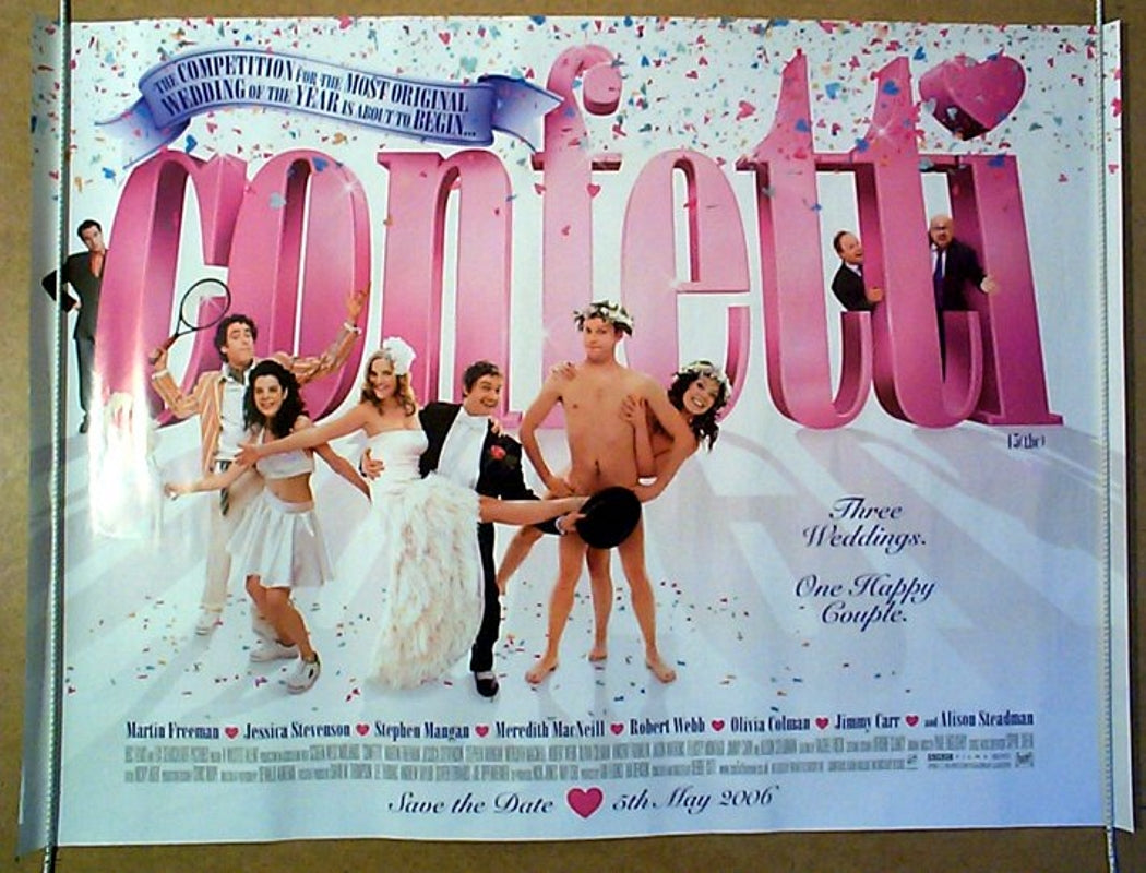 Confetti  Original Quad Movie Poster  