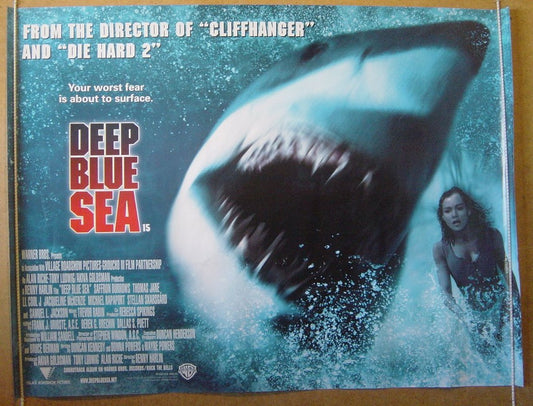 Deep Blue Sea  Original Quad Movie Poster  