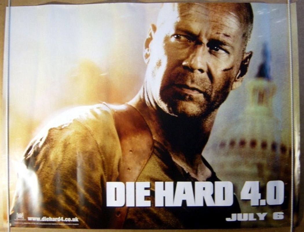 Die Hard 4.0  (Teaser)  Original Quad Movie Poster  