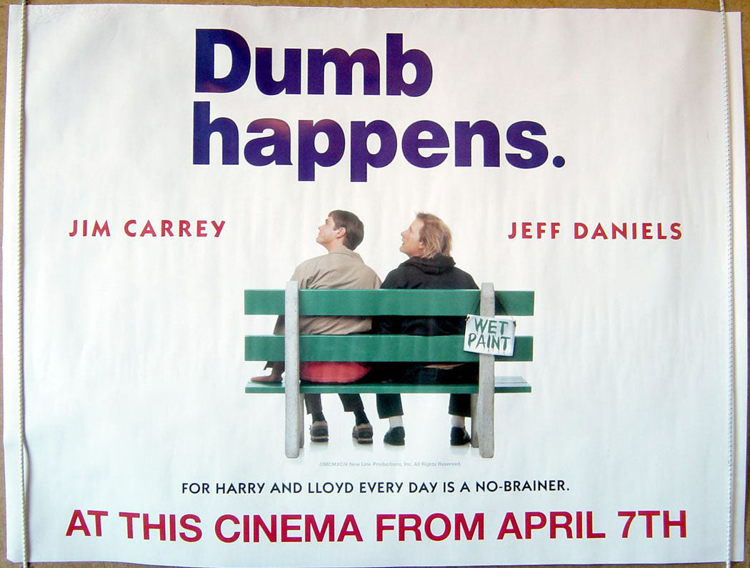 Dumb And Dumber  (Teaser)  Original Original Quad Movie Poster  