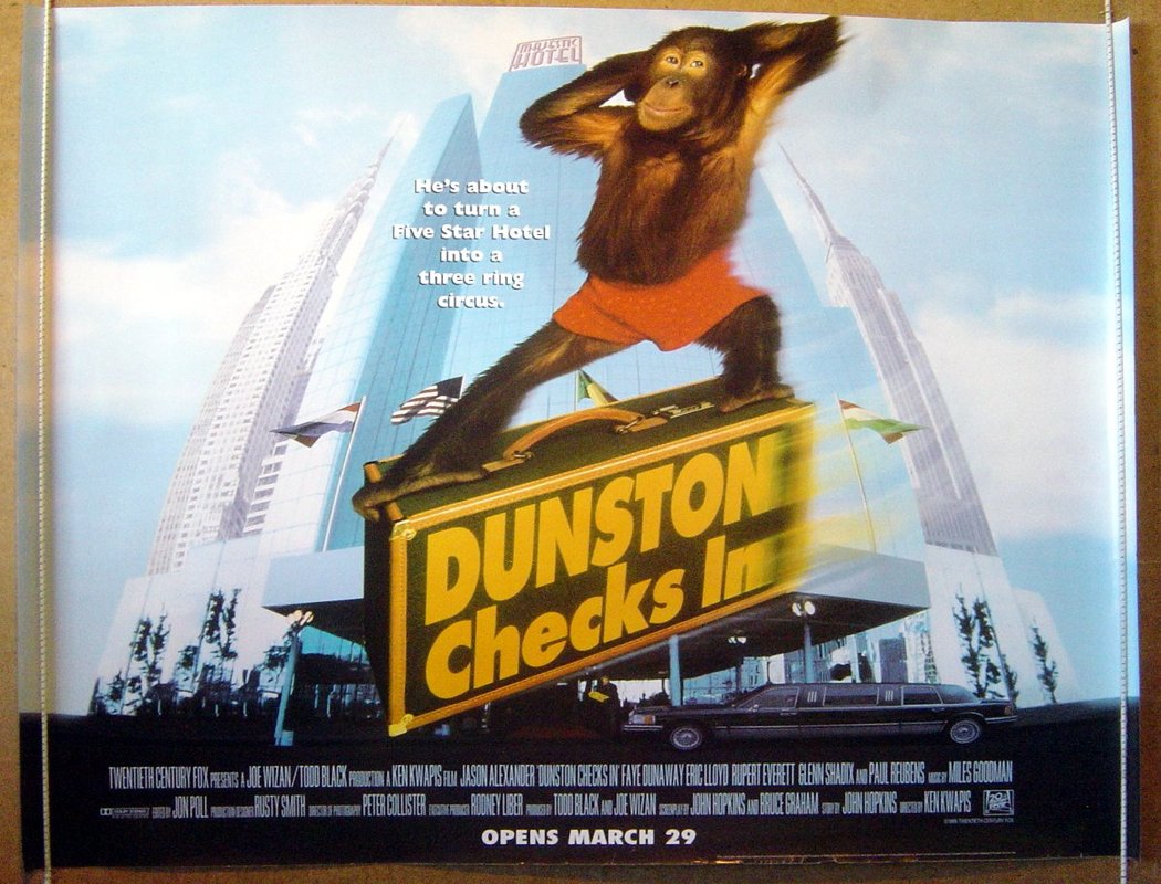 Dunston Checks In  (Teaser)  Original Quad Movie Poster  