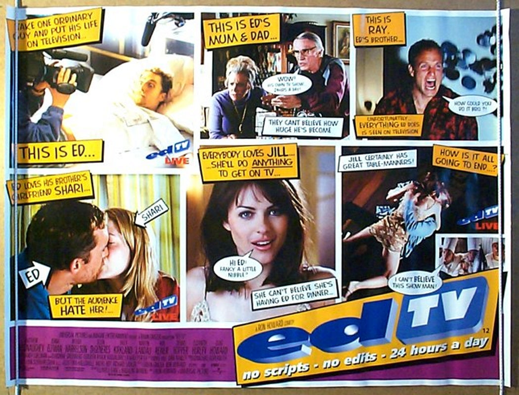 Ed Sitcom “ED TV” Original Quad Movie Poster – pastposters