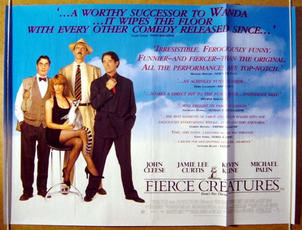 Fierce Creatures  Original Quad Movie Poster  