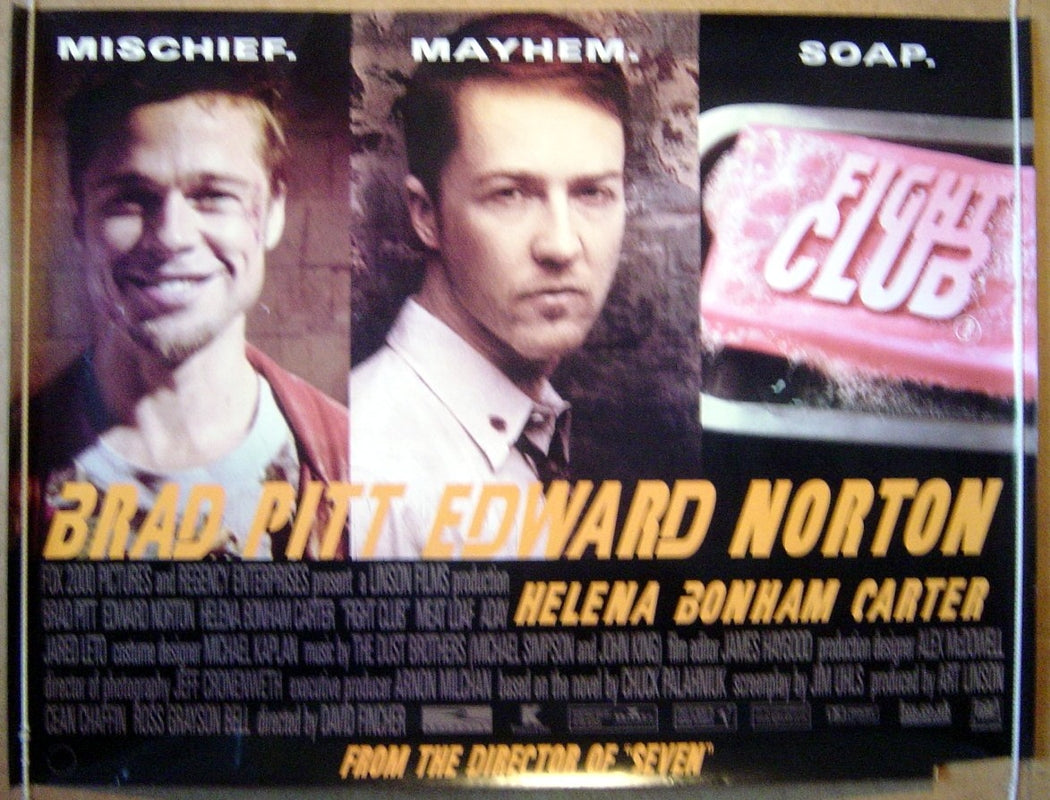 Fight Club  Original Quad Movie Poster  