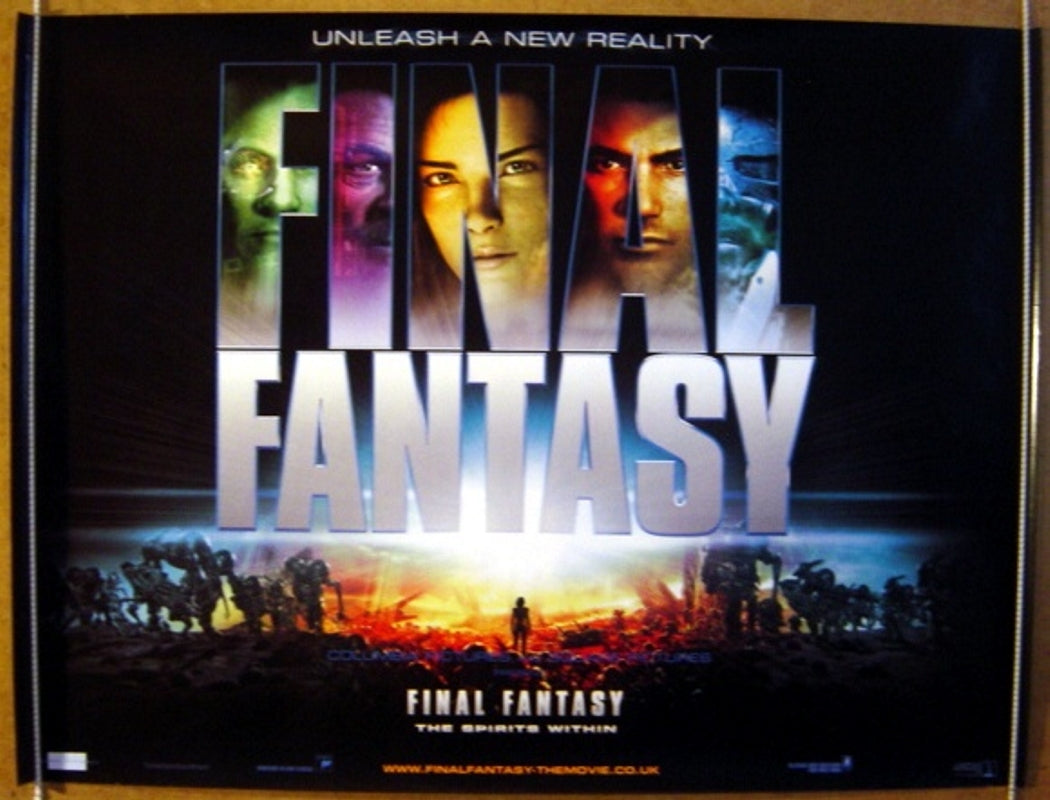 Final Fantasy : The Spirits Within  Original Quad Movie Poster  