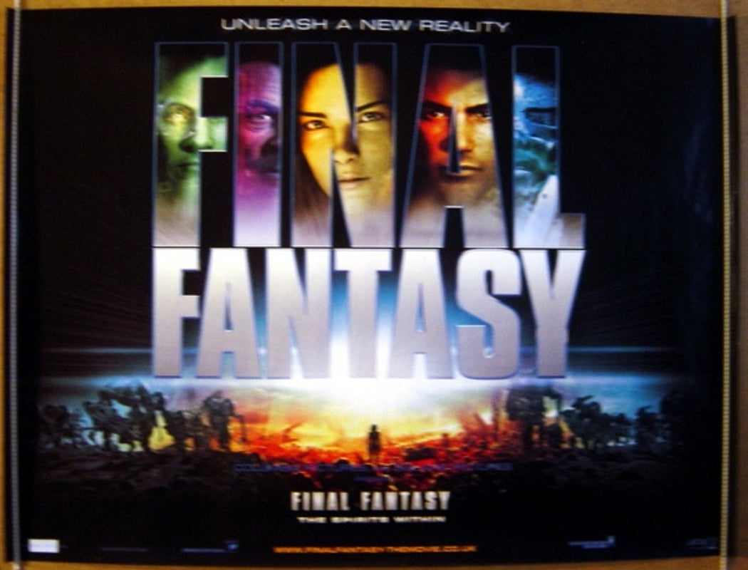 Final Fantasy : The Spirits Within  Original Quad Movie Poster  