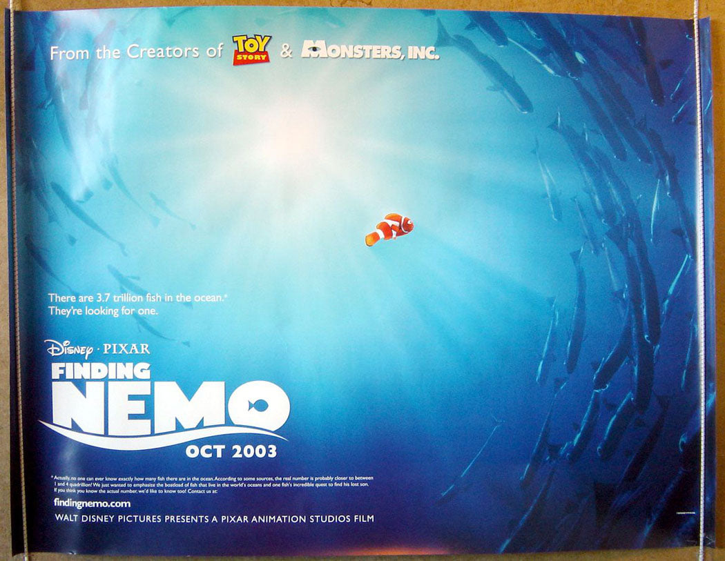 Finding Nemo  (Teaser)  Original Original Quad Movie Poster  