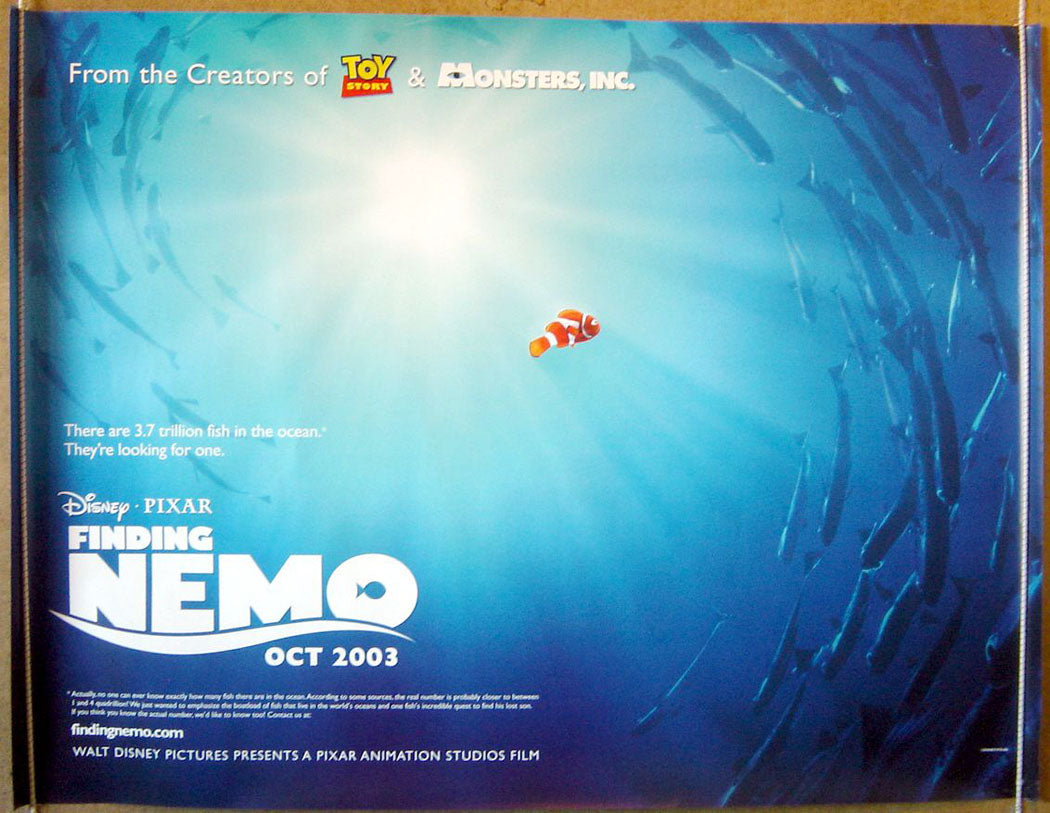 Finding Nemo  (Teaser)  Original Original Quad Movie Poster  