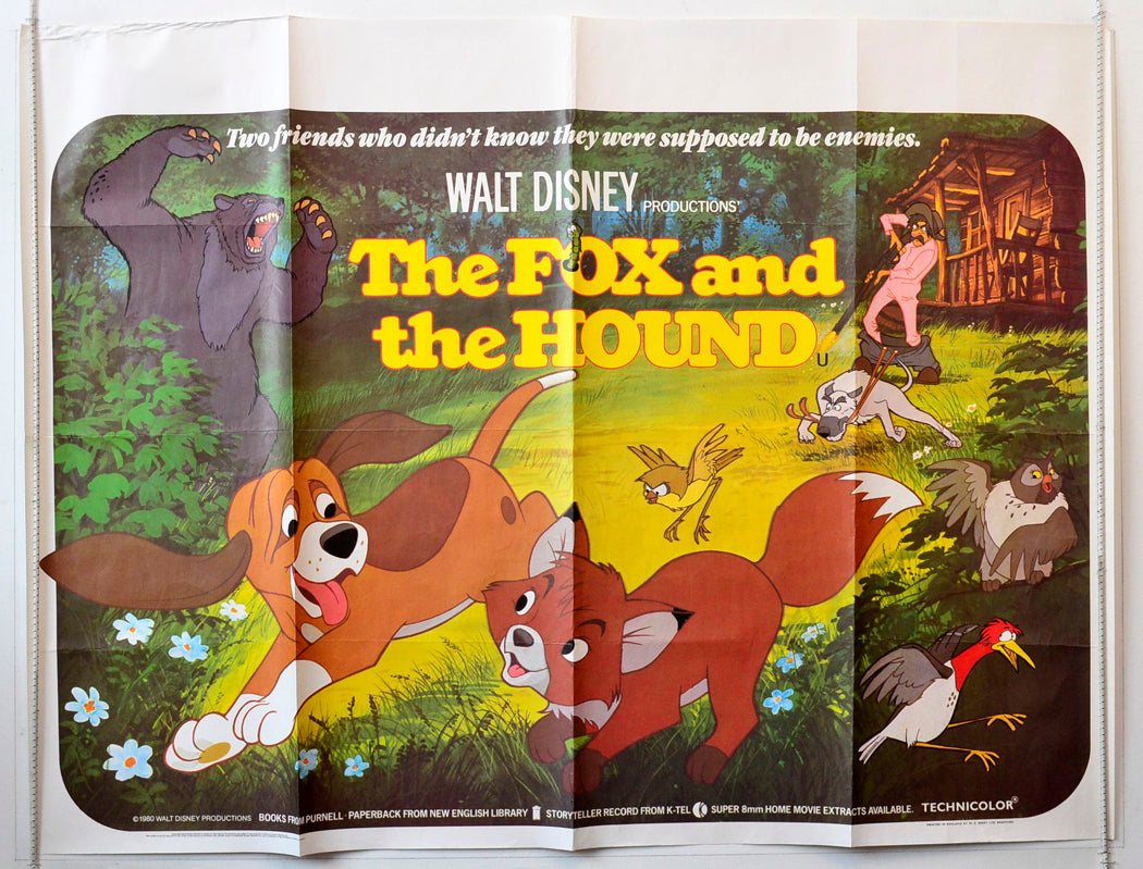 The Fox And The Hound Original British Quad Poster - Movie Poster