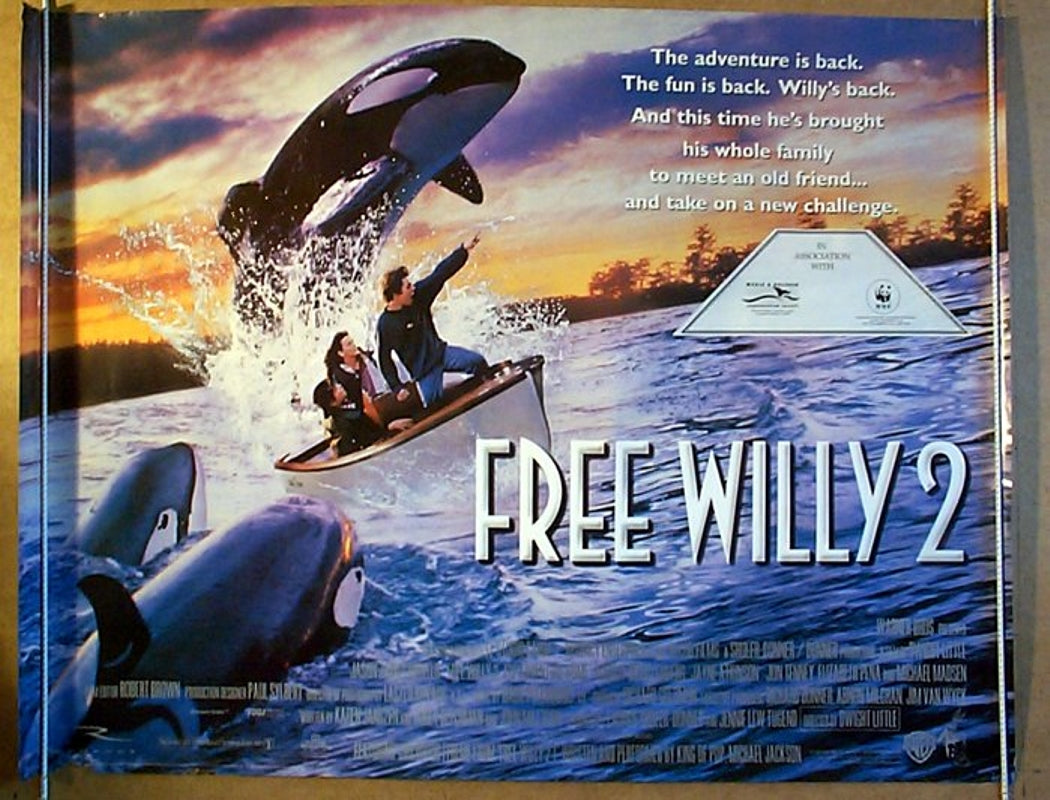 Free Willy 2  Original Quad Movie Poster  