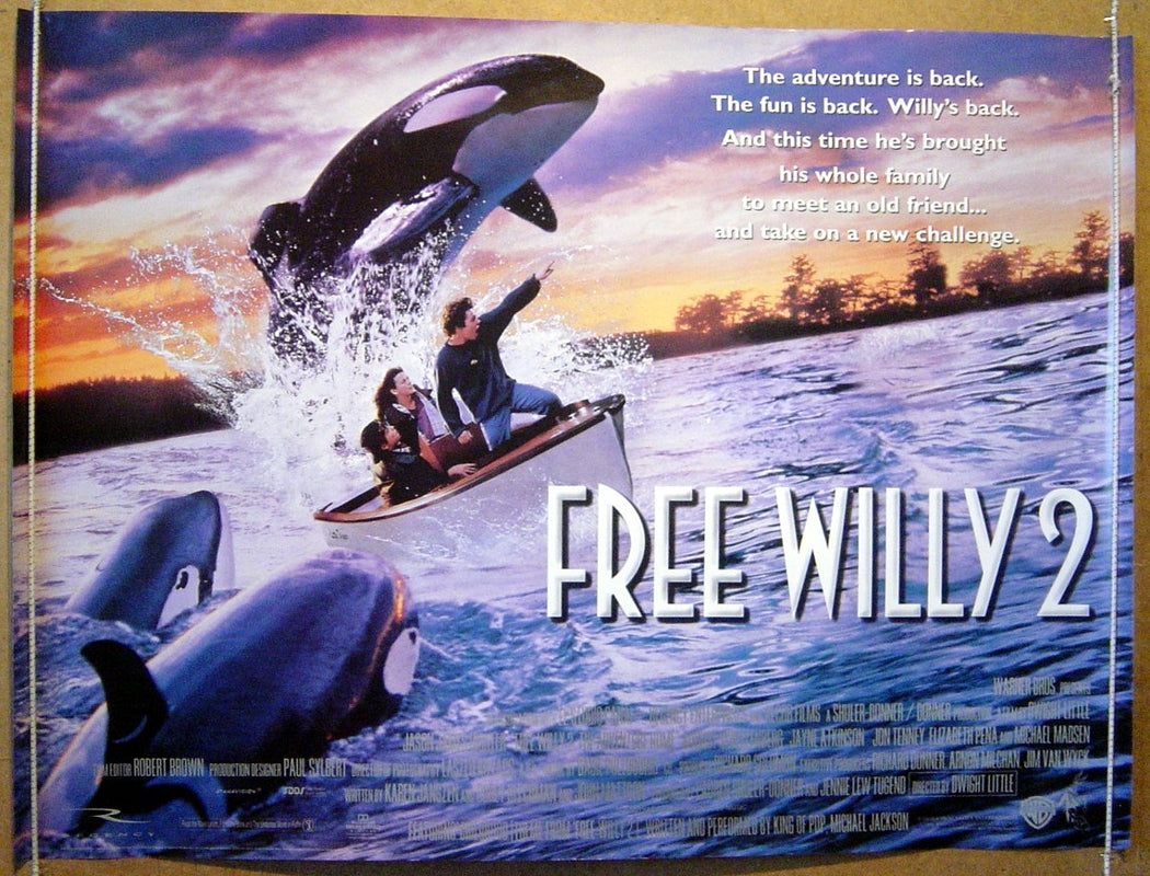 Free Willy 2  Original Quad Movie Poster  