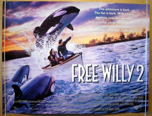 Free Willy 2  Original Quad Movie Poster  