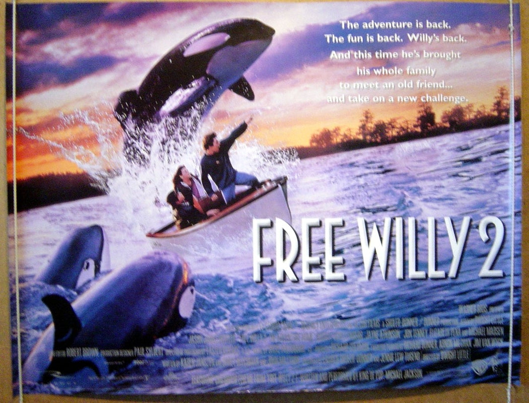 Free Willy 2  Original Quad Movie Poster  