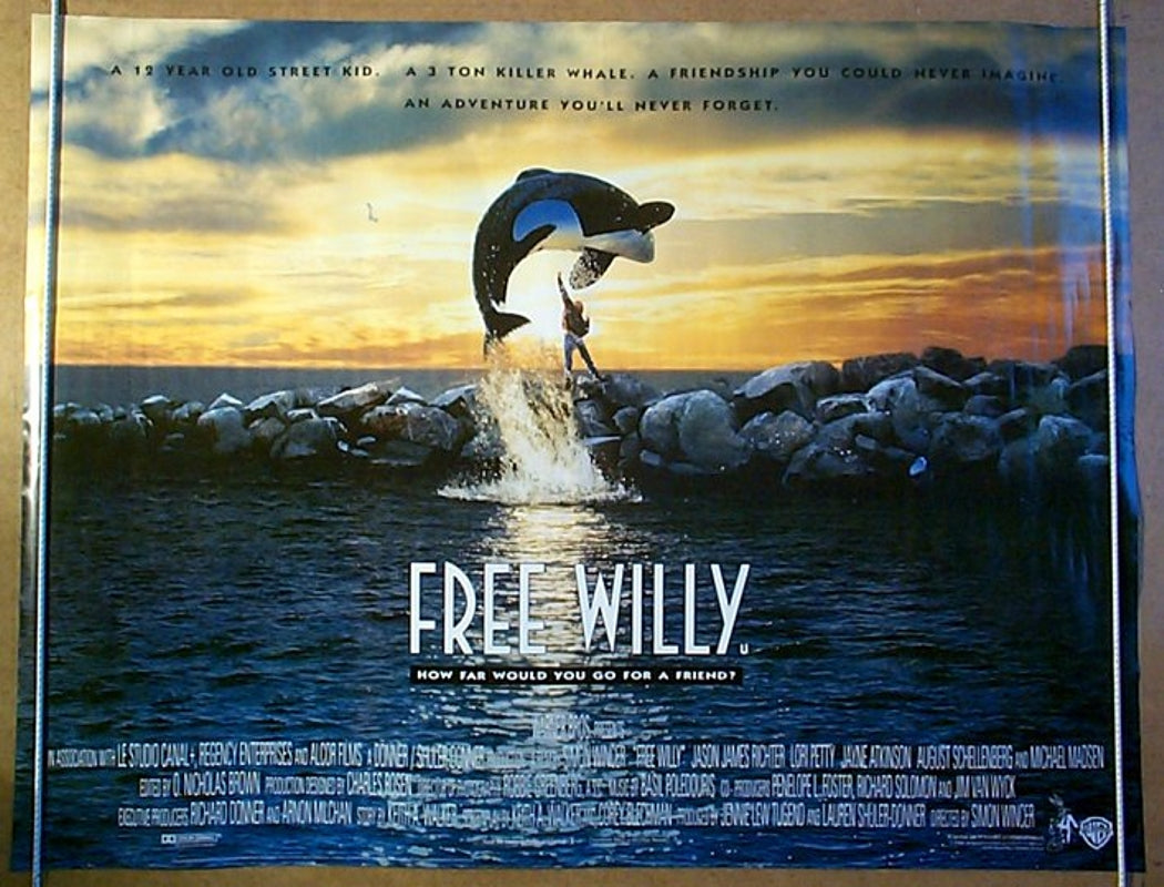 Free Willy  Original Quad Movie Poster  