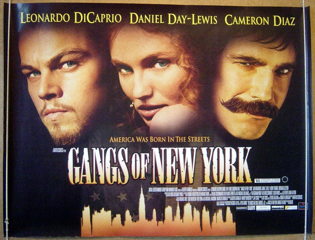 Gangs Of New York  Original Quad Movie Poster  