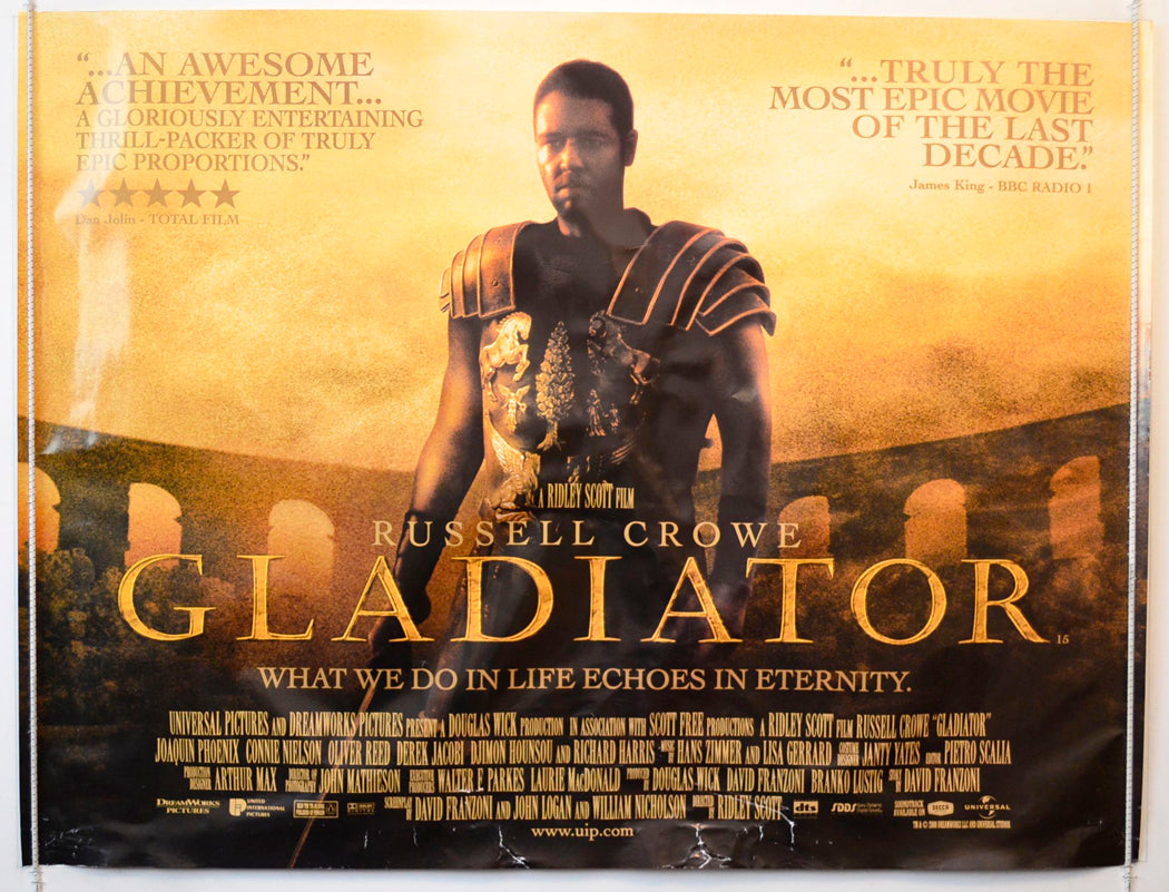 Gladiator Original British Quad Poster - Movie Poster