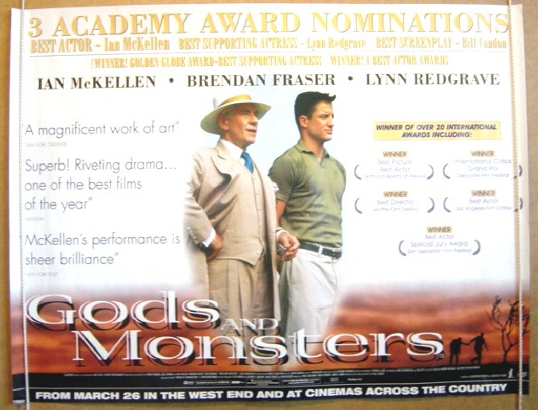 Gods And Monsters  Original Quad Movie Poster  