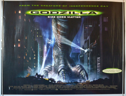 Godzilla   Original British Quad Poster - Movie Poster 