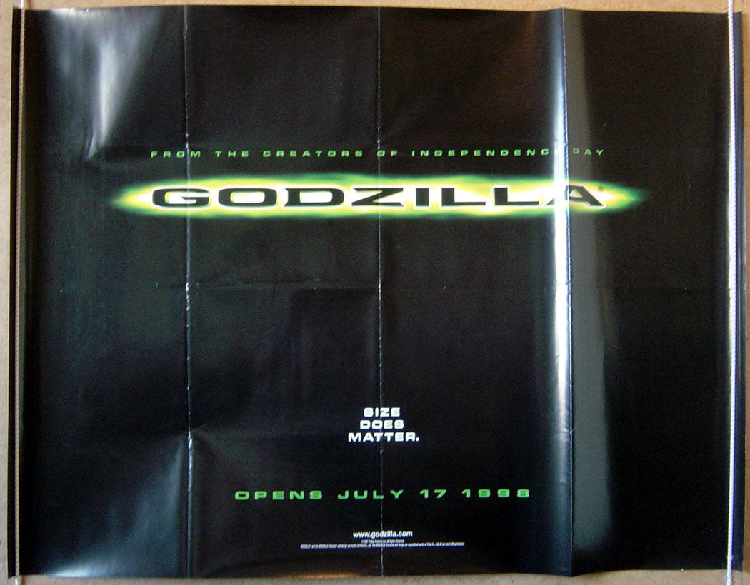 Godzilla  (Teaser Original Quad Movie Poster)  Original Quad Movie Poster  